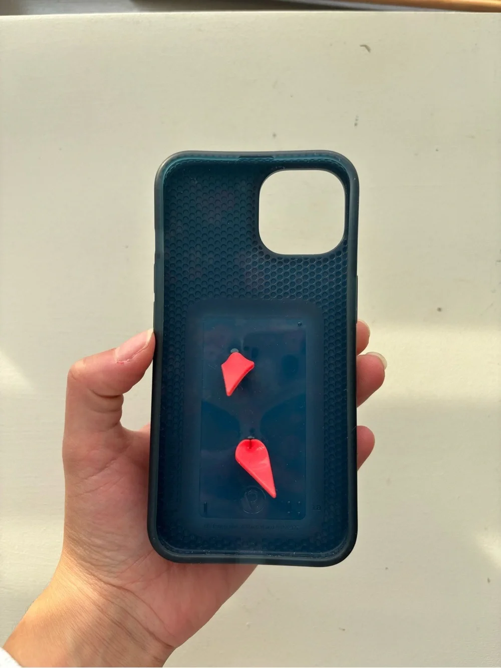 iPhone 15 Loopy Case Navy Floral Phone Case with Pink & Coral Flowers